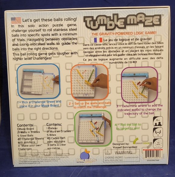 Tumble Maze logic game by Blue Orange, 2019 used, good condition - Picture 2 of 5